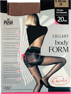 BODY FORM hulahopke 20 DEN, svetlo braon boja, veličina 3 Gerbi