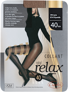 COLLANT sjaj relax 40 DEN svetlo braon hulahopke - veličina: 4 Gerbi