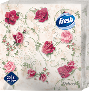 Crvene ruže - salvete  fresh
