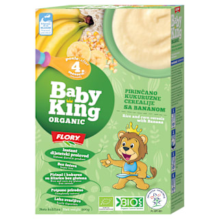 ORGANIC pirinčano kukuruzne cerealije sa bananom, 4+ meseca Baby King