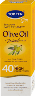Sun Olive Oil krema za lice za zaštitu od sunca, SPF40 TOP TEN