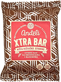 XTRA BAR ovseni bar - brusnica i badem anđeli