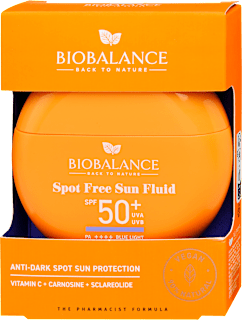 Spot Free sötét foltok elleni vízálló fényvédő fluid arcra SPF50+ BIOBALANCE