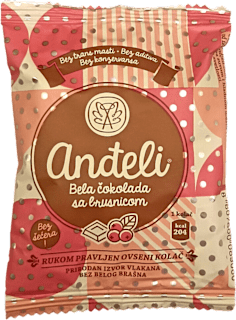 Rukom pravljen ovseni kolač - bela čokolada sa brusnicom anđeli