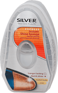 Express čisticí a samolešticí houbička na obuv, bezbarvá Silver