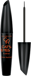Водоустойчива очна линия Cat's Eyes - черна GOLDEN ROSE