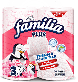 3-пластова тоалетна хартия Soft Powder familia
