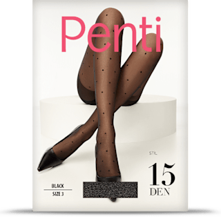 Чорапогащник SТIL, 15 DEN, черен, размер 3 Penti