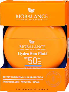 Hydra mély hidratáló vízálló fényvédő fluid arcra SPF50+ BIOBALANCE