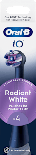 Capete de periaj de rezervă iO Radiant White Black rotunde Oral-B