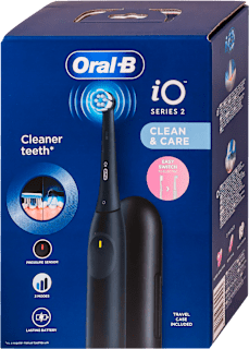 iO SERIES 2 CLEAN & CARE električna četkica za zube + futrola za putovanja - Night black Oral-B