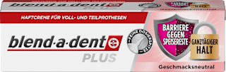 Haftcreme Plus Barriere gegen Speisereste geschmacksneutral blend-a-dent