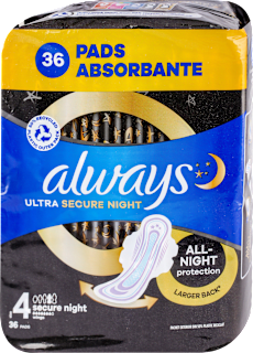 ULTRA SECURE NIGHT ciklusni ulošci sa krilcima, veličina 4 always