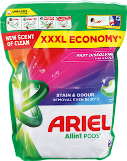 Pracie kapsuly na farebnú bielizeň Stain & Odour Allin1 Pods Ariel