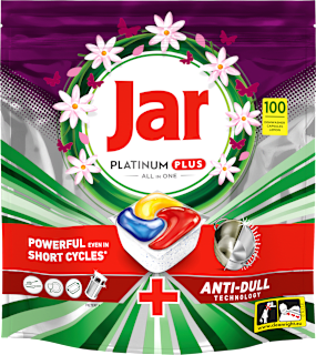 Kapsuly do umývačky riadu Platinum Plus Anti-Dull  Jar