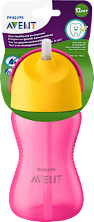 Trinkhalmbecher rosa, ab 12. Monat, 300ml PHILIPS AVENT