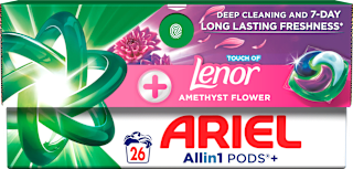 Allin1 PODS®+ kapsule za pranje rublja – Touch of Lenor Amethyst Flower ARIEL