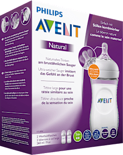 Babyflasche Natural, weiß, ab 1 Monat, 260ml PHILIPS AVENT