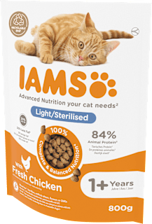 Trockenfutter Katze Sterilised mit Huhn, Adult IAMS