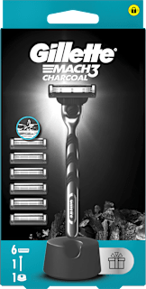 Aparat de ras Match3 Charcoal + stand+ 6 rezerve Gillette