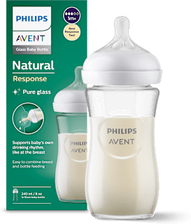 Biberon din sticlă Natural Response 1+ PHILIPS AVENT