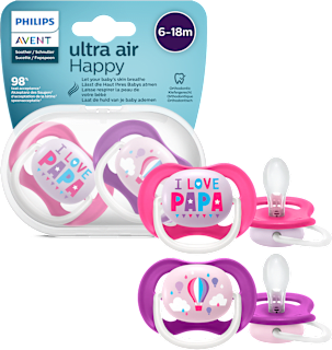 Suzete ultra air, 6-18 luni, roz PHILIPS AVENT