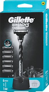 MACH3 CHARCOAL muški brijač: drška+ 6 dopuna + postolje Gillette