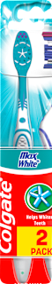 Szczoteczka do zębów Max White, średnia, 2pak Colgate