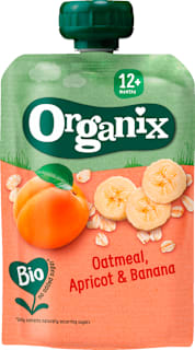 Piure din ovăz, caise și banane 12+ ECO Organix