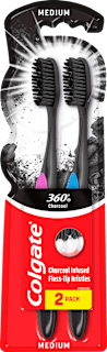 Четка за зъби 360 Charcoal  Black Colgate