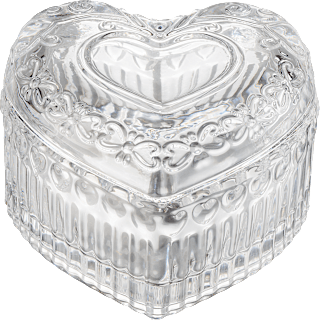 Glasdose Herzform, klar Dekorieren & Einrichten