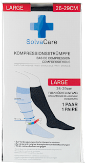 Kompressionsstrümpfe Größe L schwarz SolvaCare