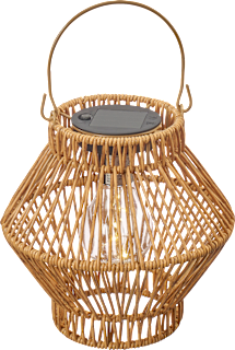 Solaroutdoorlampe zum Hängen, rund, Bastoptik Dekorieren & Einrichten