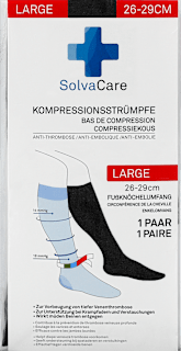 Kompressionsstrümpfe Schwarz Gr. L (1 Paar) SolvaCare