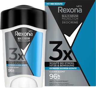 Antitranspirant Deocreme Men Maximum Protection Clean Scent Rexona men