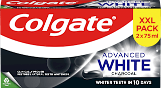 Advanced White pasta za zube Charcoal, 2 x 75 ml Colgate