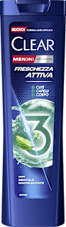 Shampoo uomo anti-forfora 3in1 freschezza attiva CLEAR Men