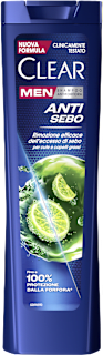 Shampoo uomo antiforfora e antisebo CLEAR Men