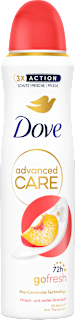 Antitranspirant Deospray Advanced Care Gofresh Pfirsich und weiße Blüte Dove