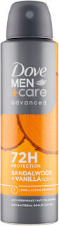 Advanced antiperspirant sprej Sandalwood & Vanilla Dove Men+Care