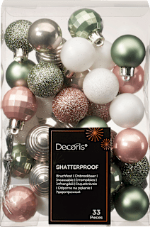 Kugelmix aus Kunststoff, rosa-salbei-weiß Dekorieren & Einrichten