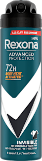 Deodorant spray Maximum Protection Invisible Black & White Rexona men