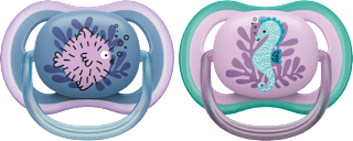 Schnuller ultra air Silikon, blau/rosa, 6-18 Monate PHILIPS AVENT