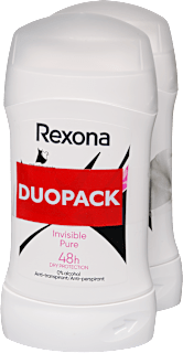 Deo stift Invisible Pure, duopack Rexona