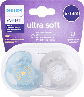 ultra soft duda varalica, 6 – 18. mj. – plava i bijela PHILIPS AVENT