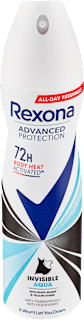 Antiperspirant v spreji Invisible Aqua 72h Rexona