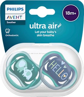 Schnuller ultra air Silikon, grün/grau, ab 18 Monaten PHILIPS AVENT