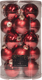 Globuri roșii din sticlă pentru brad KOOPMAN