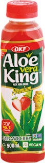 Nealkoholický nesýtený nápoj Aloe vera King Premium Strawberry OKF
