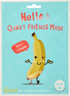 Maschera viso in tessuto idratante alla banana Quret